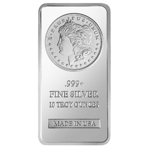 10 oz Morgan Silver Bar | Silvertowne Mint