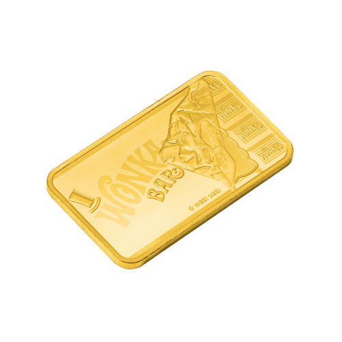 5 gram Willy Wonka and The Chocolate Factory: Wonka Bar Proof Gold Bar | PAMP Suisse