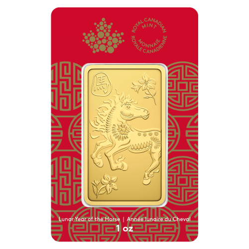 1 oz 2026 Lunar Year of the Horse Gold Bar | Royal Canadian Mint