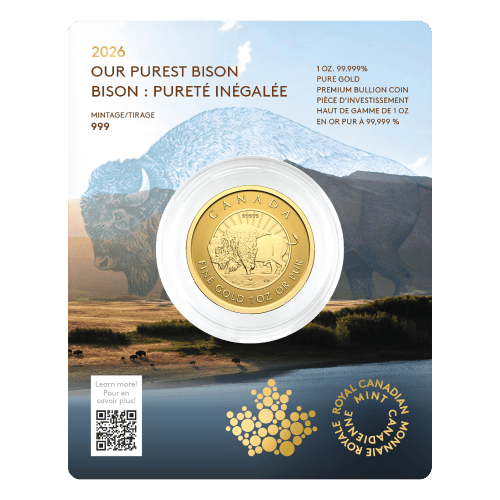 1 oz 2026 Purest Bison 99999 Fine Reverse Proof Gold Coin | Royal