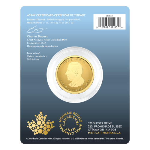 1 oz 2026 Purest Bison 99999 Fine Reverse Proof Gold Coin | Royal Canadian Mint