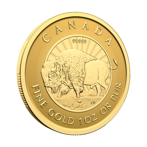 1 oz 2026 Purest Bison 99999 Fine Reverse Proof Gold Coin | Royal Canadian Mint
