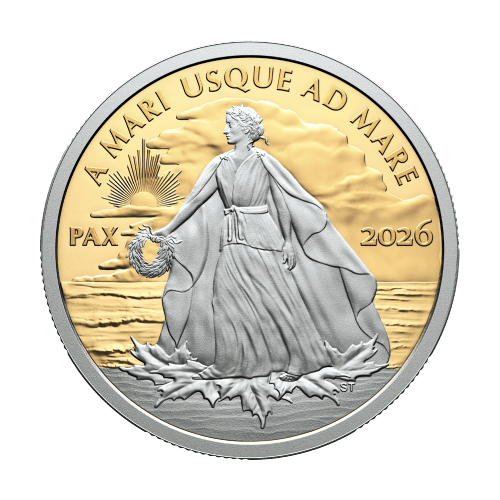 1 oz 2026 Peace Dollar Platinum Plated Proof Gold Coin | Royal Canadian Mint