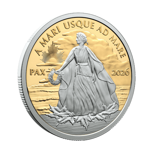 1 oz 2026 Peace Dollar Platinum Plated Proof Gold Coin | Royal Canadian Mint