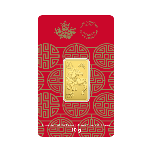 10 gram 2026 Lunar Year of The Horse Reverse Proof Gold Bar