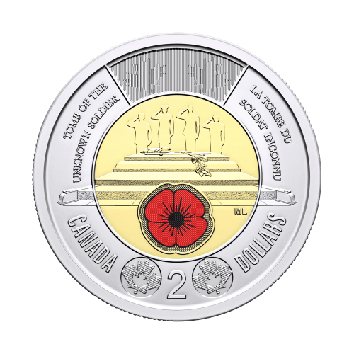 Set of x 2 2025 Honouring Canada's Unknown Soldier $2 Coin Rolls Box Set | Royal Canadian Mint