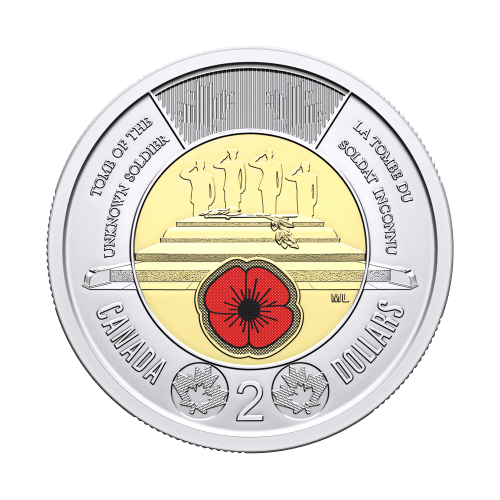 Set of 2 x 2025 Honouring Canada's Unknown Soldier $2 Coin