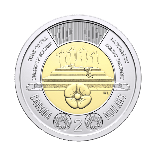 Set of 2 x 2025 Honouring Canada's Unknown Soldier $2 Coin Commemorative Card | Royal Canadian Mint