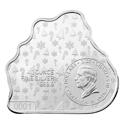 1 oz 2025 Snowman Sleigh Ride Colourized Shaped Silver Coin | PAMP Suisse