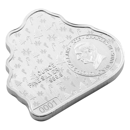 1 oz 2025 Snowman Sleigh Ride Colourized Shaped Silver Coin | PAMP Suisse