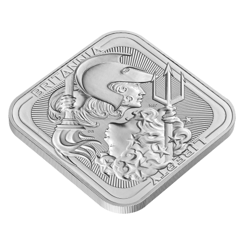 10 oz Britannia and Liberty Silver Bar | The Royal Mint