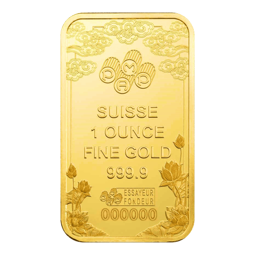1 oz 2025 Good Luck: Yellow Dragon Gold Bar | PAMP Suisse | Silver