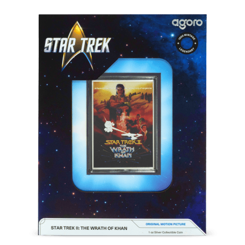 1 oz Star Trek The Wrath of Khan: Movie Poster Colourized Silver Coin | Agoro by New Zealand Mint