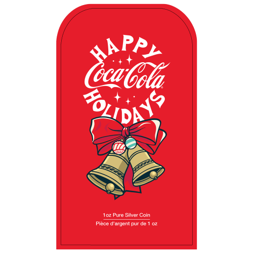 1 oz Holiday Coca-Cola Bottle Colourized Shaped Silver Coin | PAMP Suisse