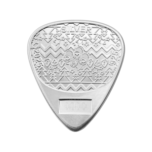 10 gram Fender Holiday Guitar Pick Shaped Sterling Silver Coin | PAMP Suisse