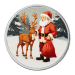 1 oz Santa's Workshop Colourized Silver Round | PAMP Suisse