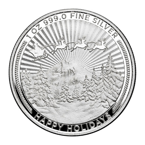 1 oz Western Santa Colourized Silver Round | PAMP Suisse
