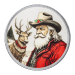 1 oz Western Santa Colourized Silver Round | PAMP Suisse