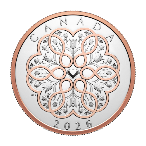 1 oz 2026 Celebrate Love Gilded Silver Coin | Royal Canadian Mint