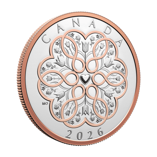 1 oz 2026 Celebrate Love Gilded Silver Coin | Royal Canadian Mint