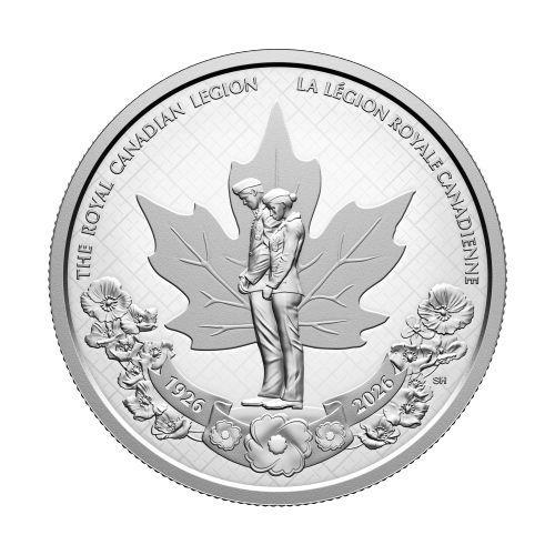 3/4 oz 2026 100th Anniversary of the Royal Canadian Legion Proof Silver Coin | Royal Canadian Mint
