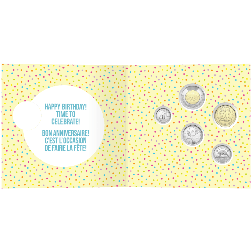 Set of 5 x 2026 Happy Birthday Gift Coins | Royal Canadian Mint