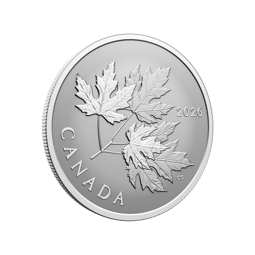 1/2 oz 2026 Gleaming Maple Leaves Reverse Proof Silver Coin