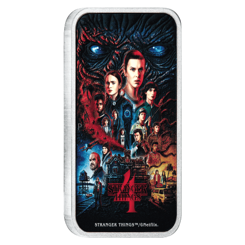 1 oz 2026 Stranger Things: Season 4 Colourized Rectangular Silver Coin | Perth Mint