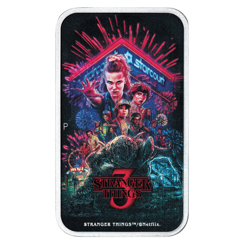 1 oz 2026 Stranger Things: Season 3 Colourized Rectangular Silver Coin | Perth Mint