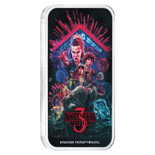 1 oz 2026 Stranger Things: Season 3 Colourized Rectangular Silver Coin | Perth Mint