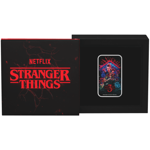 1 oz 2026 Stranger Things: Season 3 Colourized Rectangular Silver Coin | Perth Mint