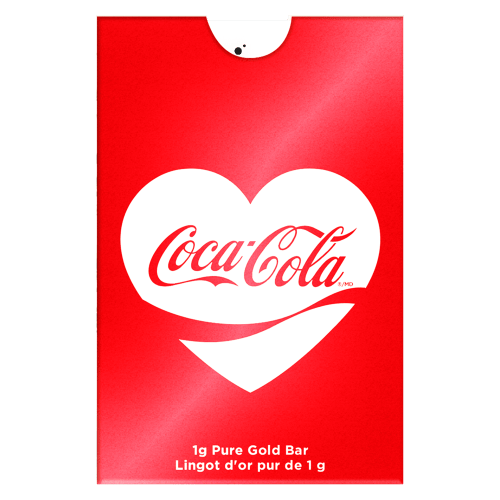 1 gram 2026 Coca-Cola Valentine's Day Gold Bar | PAMP Suisse