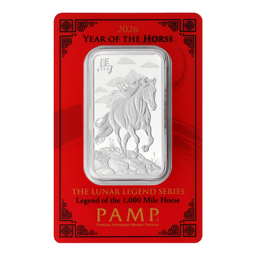 1 oz Lunar Legend Series: Legend of the 1000 Mile Horse Silver Bar