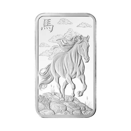 1 oz Lunar Legend Series: Legend of the 1000 Mile Horse Silver Bar