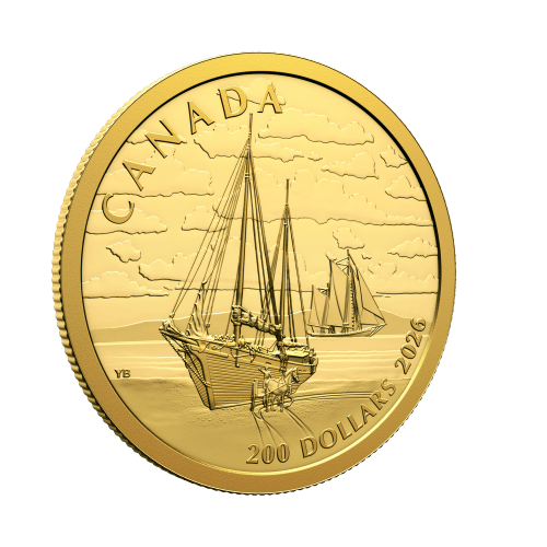 1/2 oz 2026 Tall Ships: Ketch Rig Proof Gold Coin | Royal Canadian