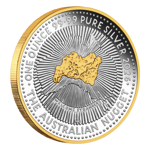 1 oz 2026 40th Anniversary of the Australian Nugget Gilded Proof Silver Coin | Perth Mint
