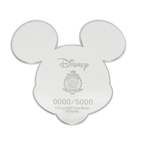 1/2 oz Disney Iconic Expressions: Mickey Mouse Shaped Proof Silver Coin | Agoro by New Zealand Mint