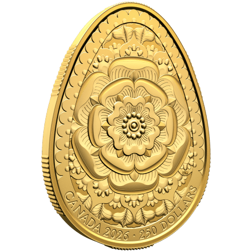 2026 Pysanka Egg Shaped Gold Coin | Royal Canadian Mint | Silver