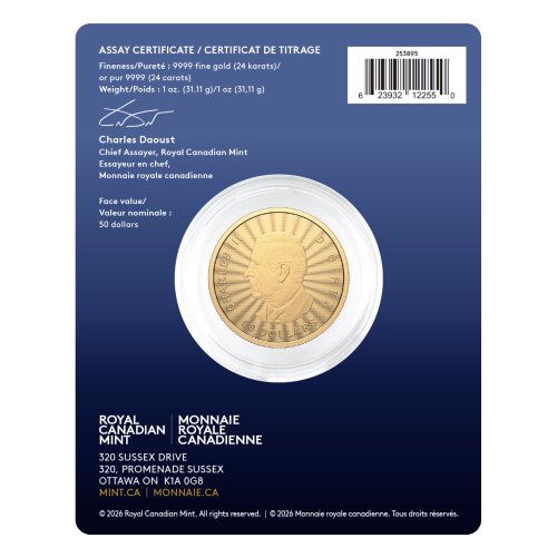 1 oz 2026 The Majestic Wolf Gold Coin | Royal Canadian Mint
