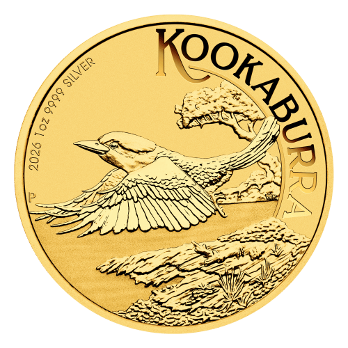 1 oz 2026 Perth Stamp and Coin Show Special: Australian Kookaburra Gold Plated Silver Coin in Card | Perth Mint
