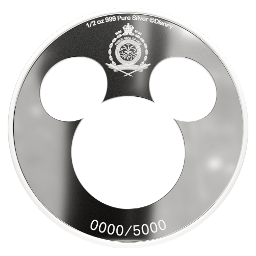 1/2 oz Disney Iconic Silhouettes: Mickey Mouse Proof Silver Coin | Agoro by New Zealand Mint