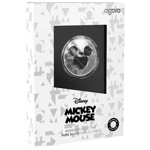 1/2 oz Disney Iconic Silhouettes: Mickey Mouse Proof Silver Coin | Agoro by New Zealand Mint