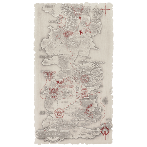 5 oz Game of Thrones: Map of Westeros Shaped Antiqued Silver Coin | Agoro by New Zealand Mint