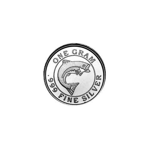1 gram Salmon Fish Silver Round | Monarch Precious Metals