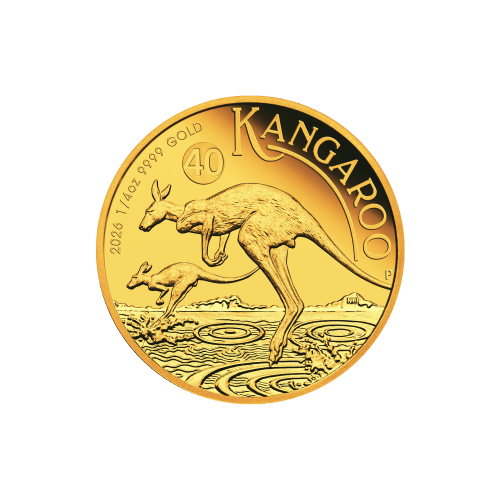 1/4 oz 2026 Australian Kangaroo High Relief Proof Gold Coin | Perth Mint