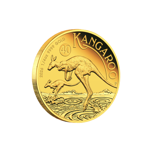 1/4 oz 2026 Australian Kangaroo High Relief Proof Gold Coin | Perth Mint