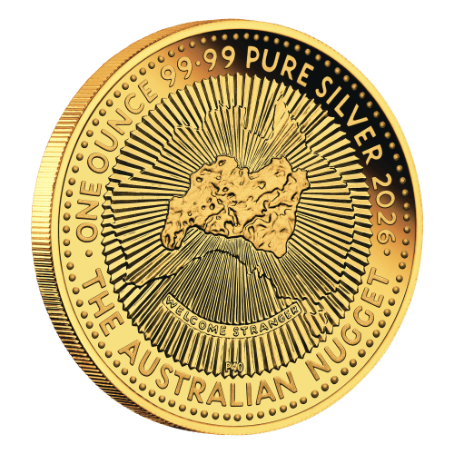 1 oz Hobart Money Expo ANDA Show: Australian Nugget Gold Plated Proof Silver Coin | Perth Mint