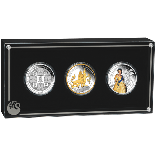 Set of 3 x 1 oz 2026 100th Anniversary of the Birth of Queen Elizabeth II Silver Coins | Perth Mint
