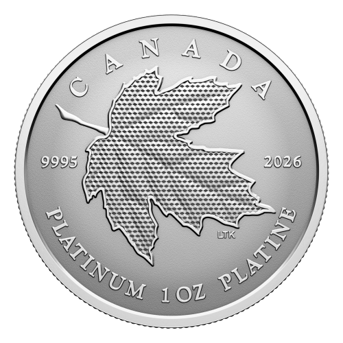1 oz 2026 Maple Leaf Forever Reverse Proof Platinum Coin | Royal Canadian Mint