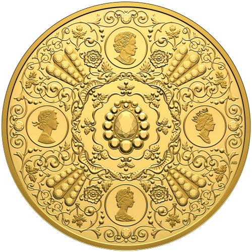 5 oz 2026 Crown Jewels: A Tribute to the 100th Anniversary of the Birth of Queen Elizabeth II Proof Gold Coin | Royal Canadian Mint